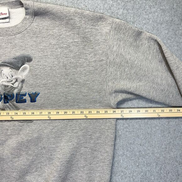 Disney Store Dopey Crewneck Sweatshirt Men’s XXL Grey Vintage Y2K - Picture 5 of 11